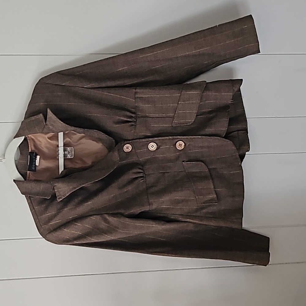 Brown bronze blazer suit jacket